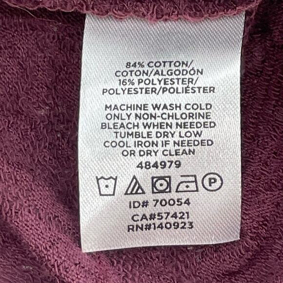 Loft Women’s Blouse, NWT, Merlot Color, Sz. L, Lacy Semi-Sheer - Picture 7 of 11